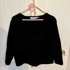 Black cropped cardigan